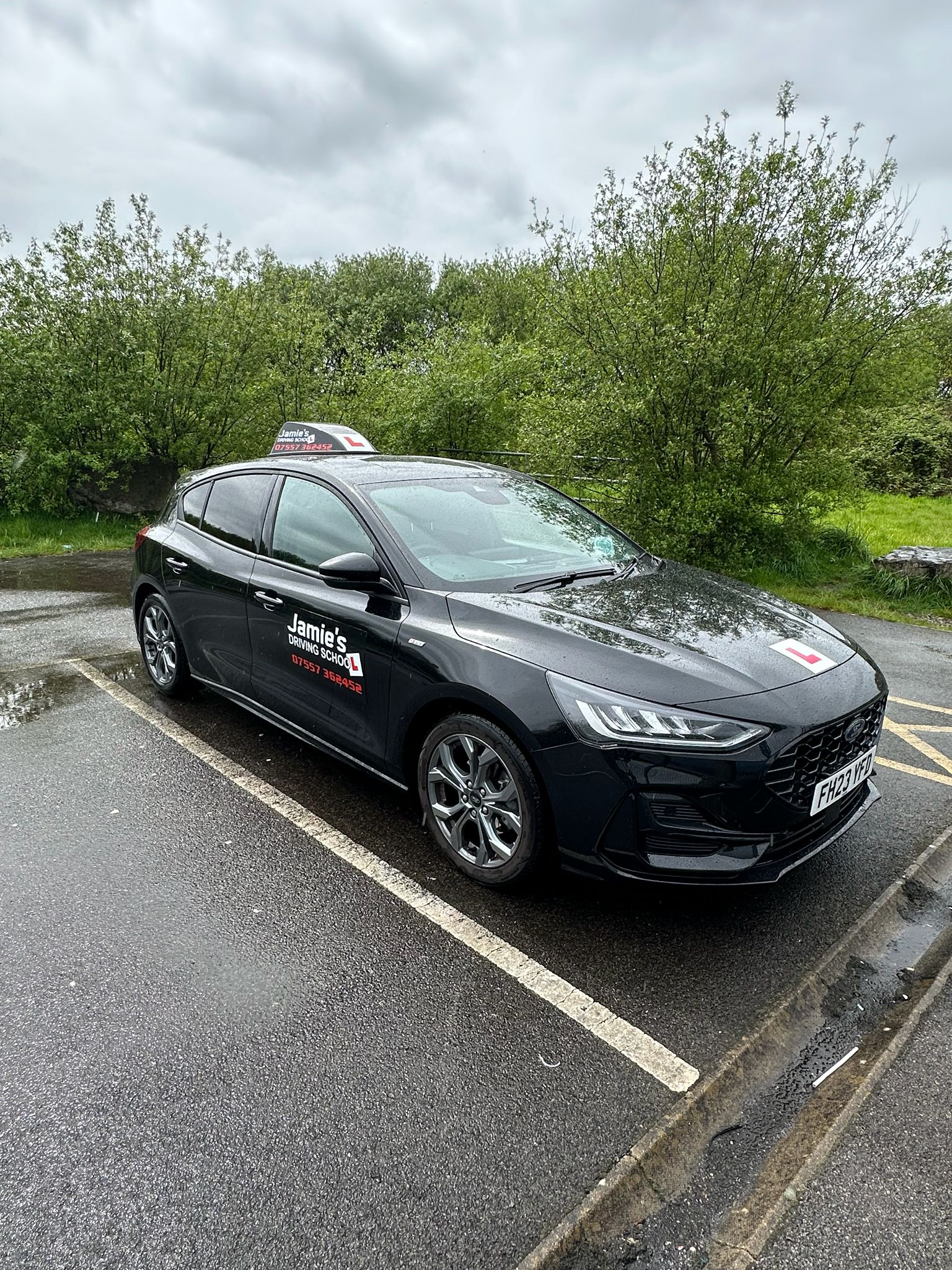 Jamie's Driving School branded car